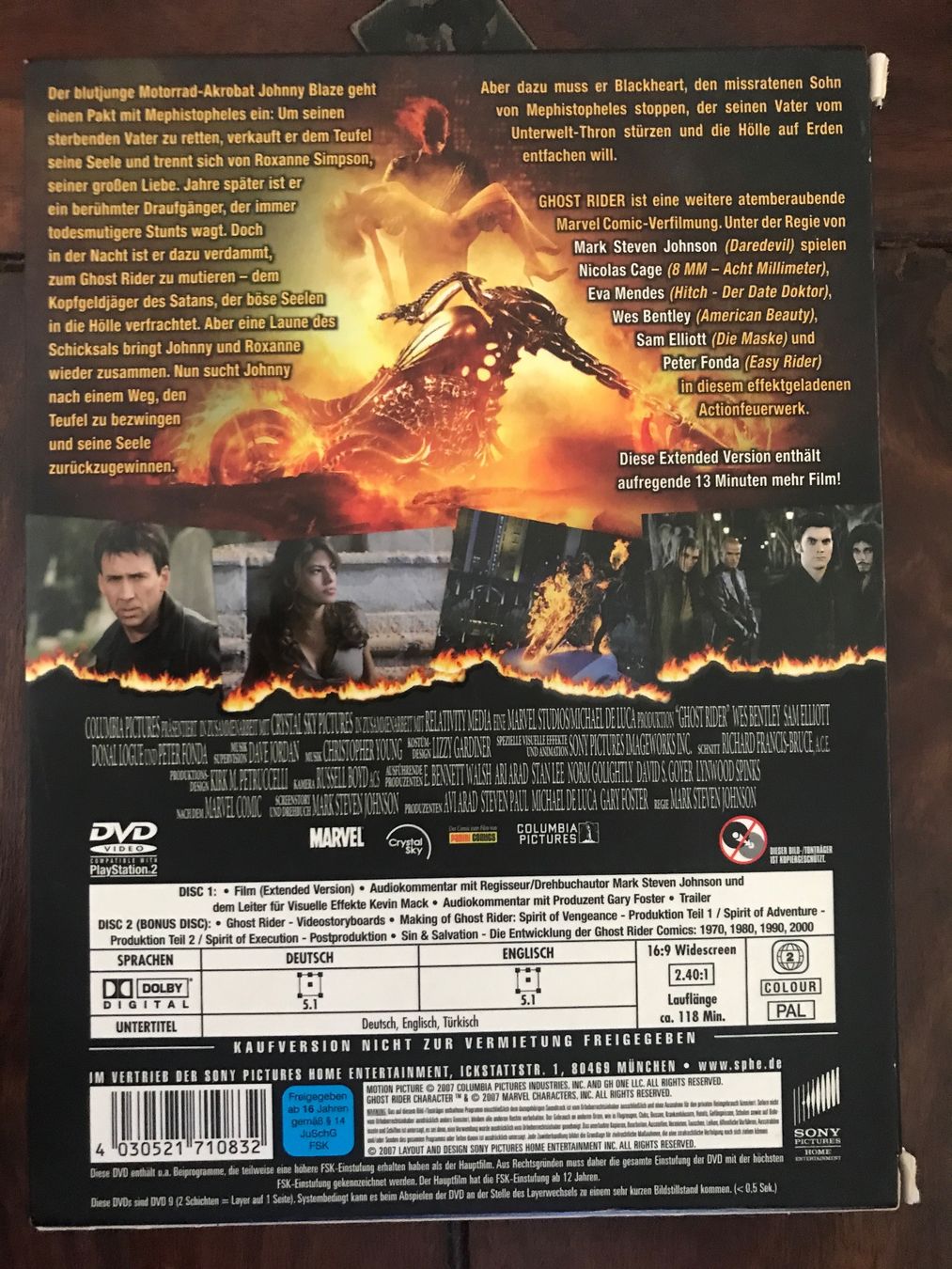 Tutti i DVDs: Ghost Rider DVD - Extended Version mit Nicolas Cage! – Nuovo (secondo la descrizione) da Birrwil venduto da Pbote89 1