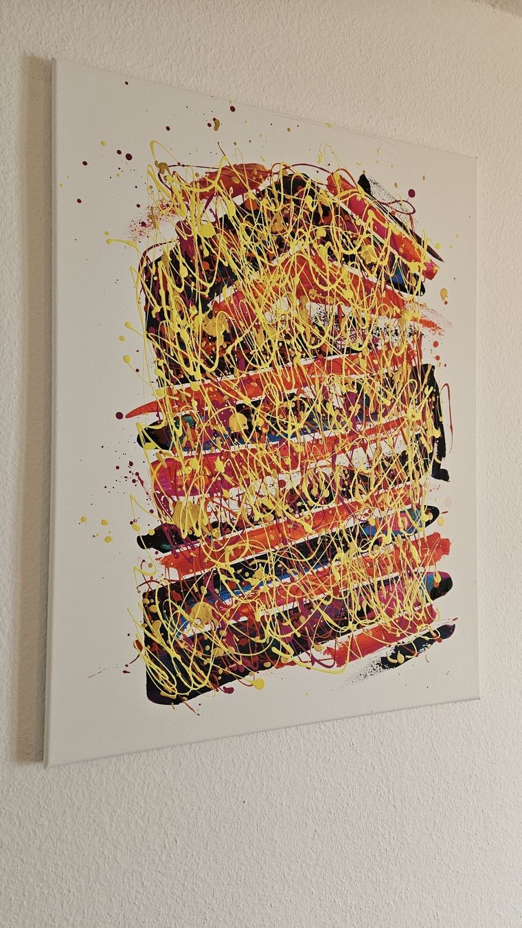 Tableaux: Toile abstraite, multicolore, unique et moderne! – Neuf (Voir description) à Le Locle par fab_c9hh 2