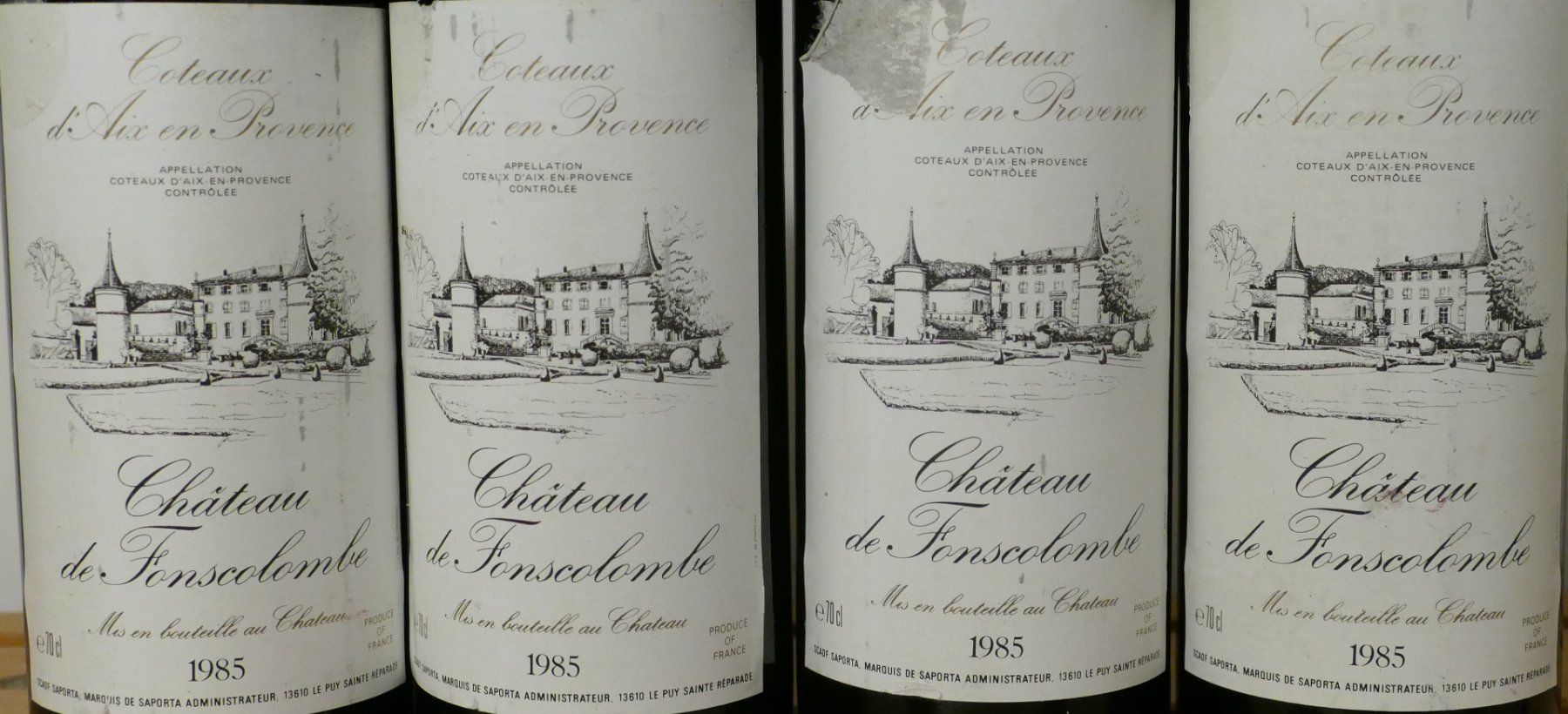 Vino: 4 Fl. Château de Fonscolombe 1985 – Nuovo (secondo la descrizione) da Hochdorf venduto da Sukram58 1