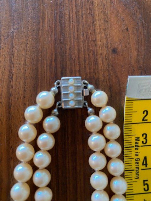 Catenine: Perlenkette Doppelreihe Modeschmuck – Usato da Edlibach venduto da Arnoldotto 1