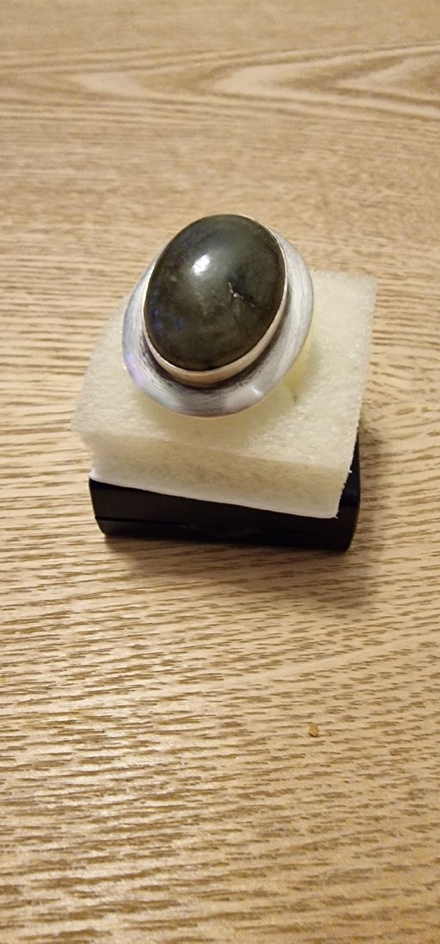 Anelli: Art Deco Silber Ring 925 mit echtem Stein – Usato da St. Gallen venduto da mania03