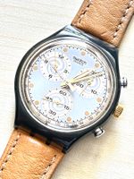 Swatch Uhr Chronograph Vintage Design mit Lederband