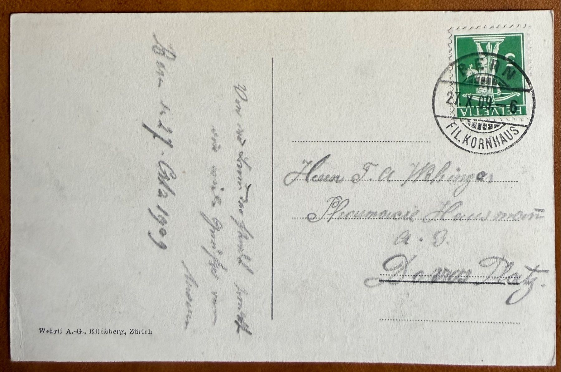 Cartoline postali: Bern - Weltpost - Denkmal  1909 – Usato da Lutry venduto da Ediego 1
