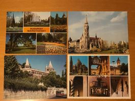 4x Postkarten Budapest (Vintage)