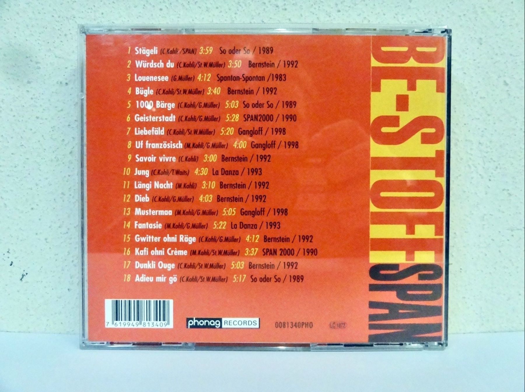 CDs: CD SPAN / BE-STOFF - 2006 - VERGRIFFEN – Neu (gemäss Beschreibung) aus Kerzers von djstarsky73 1