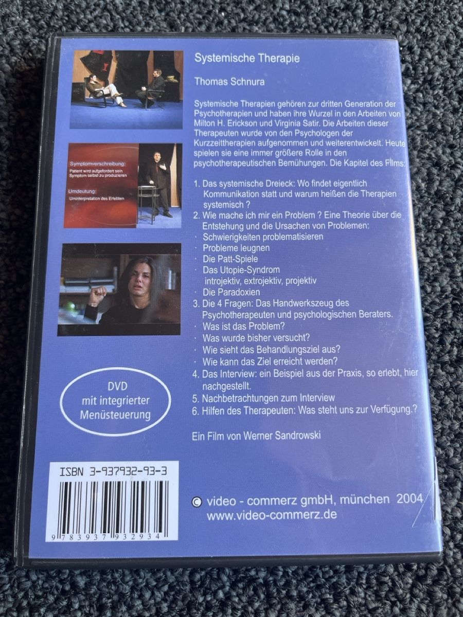 Tutti i DVDs: Systemische Therapie(21721) – Usato da Ruswil venduto da jan_bxl5 1