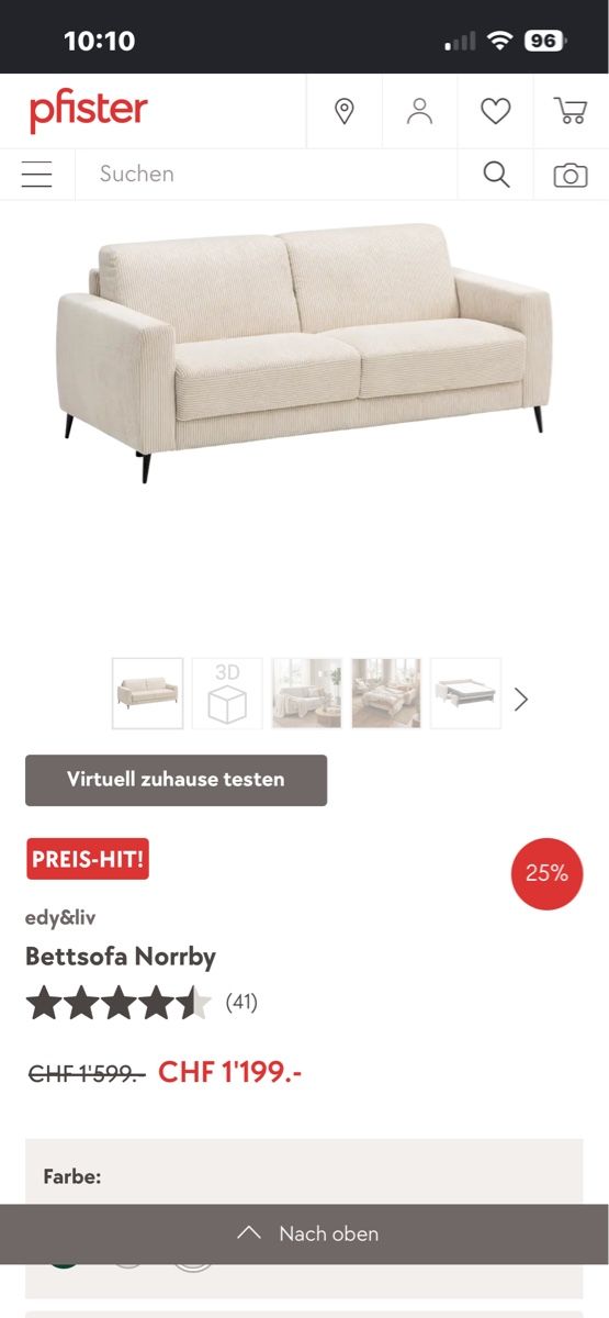 Divani: Sofa hellbeige, Top Zustand – Usato da Pfäffikon ZH venduto da Sales_1948 4