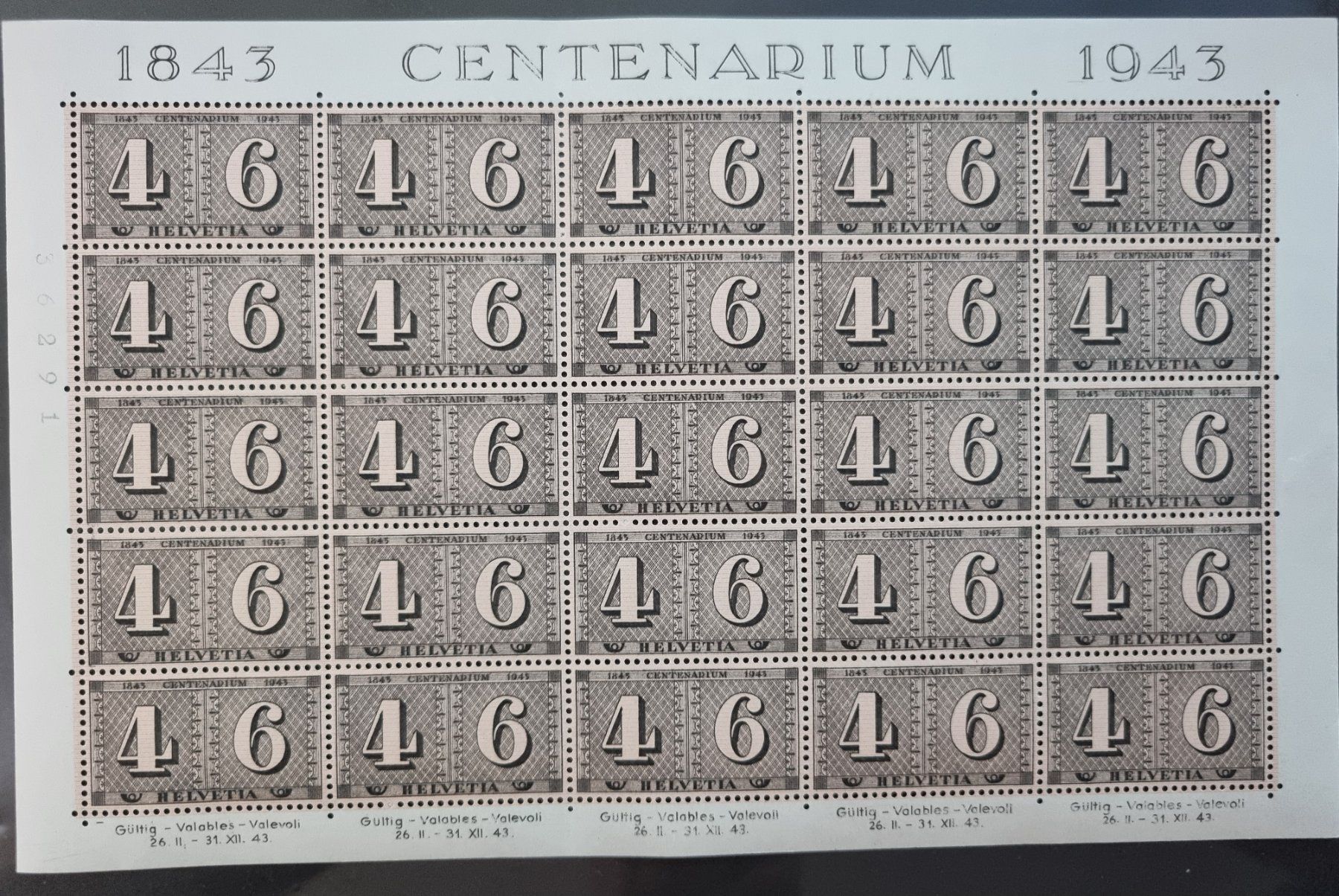 Alle Briefmarken: 4 postfrische Originalbogen 1941 - 1948 ** – Neu (gemäss Beschreibung) aus Gümligen von Geniusbuy 2