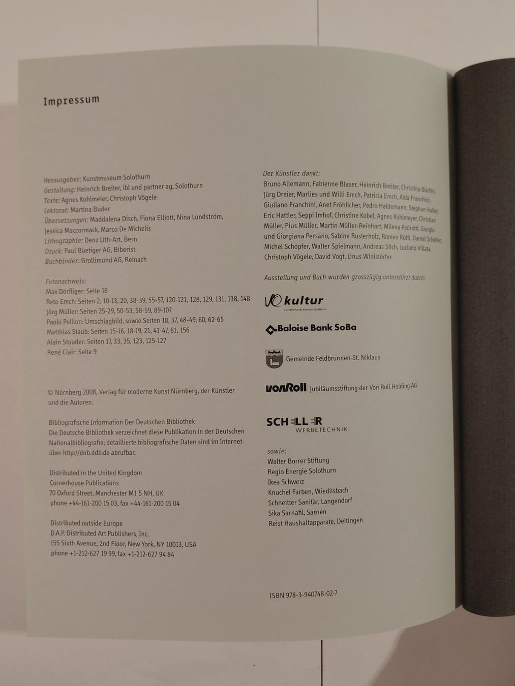Libri: Reto Emch: Intonare - Kunst museum Solothurn – Usato da Winterthur venduto da SilverFR 3