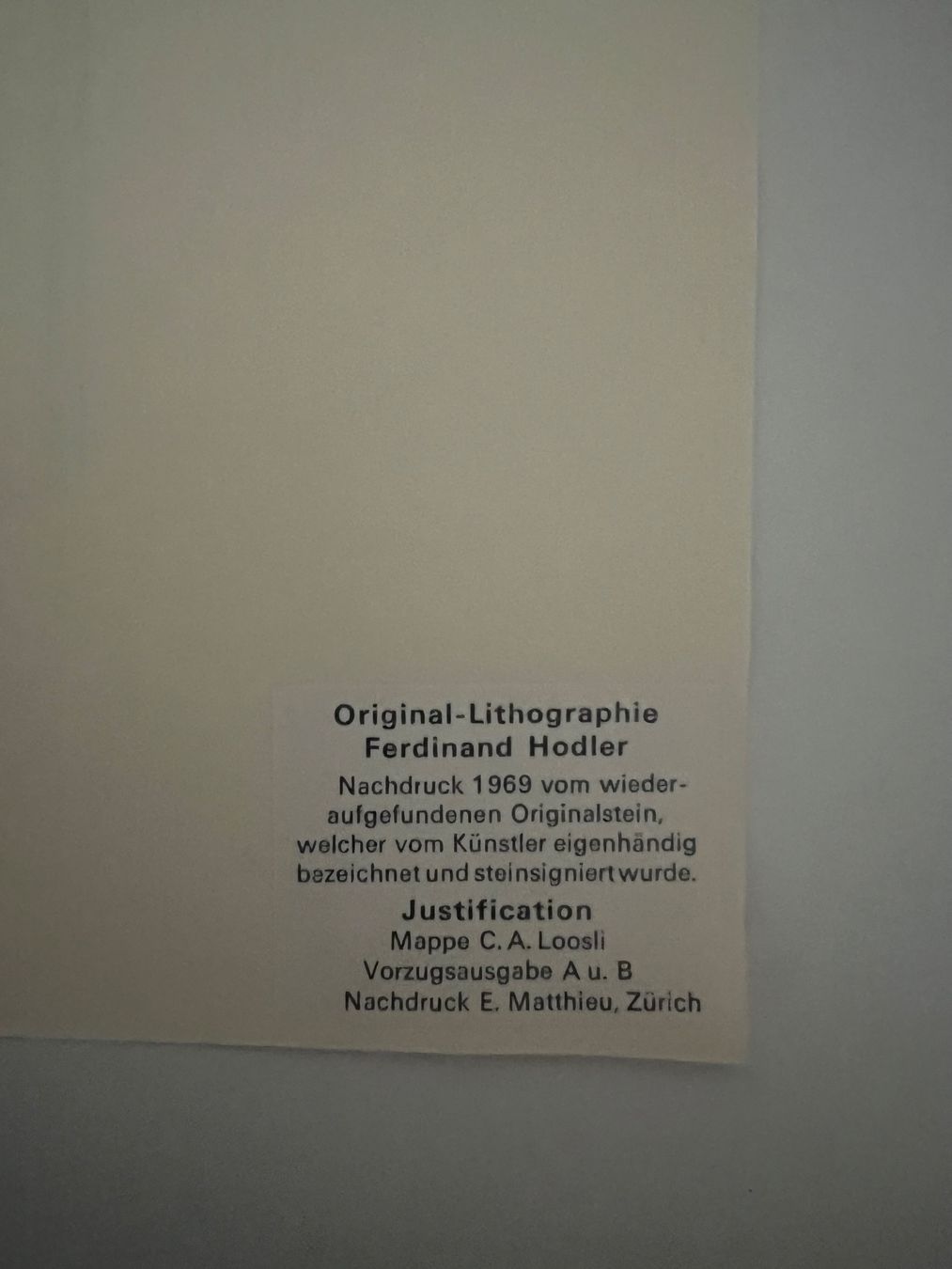 Grafica & Litografie: Ferdinand Hodler, Original-Lithografie – Usato da Rain venduto da Pic-Ass 3