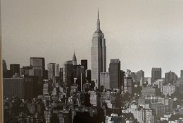 New York Skyline Bild mit Alurahmen 70x49 cm