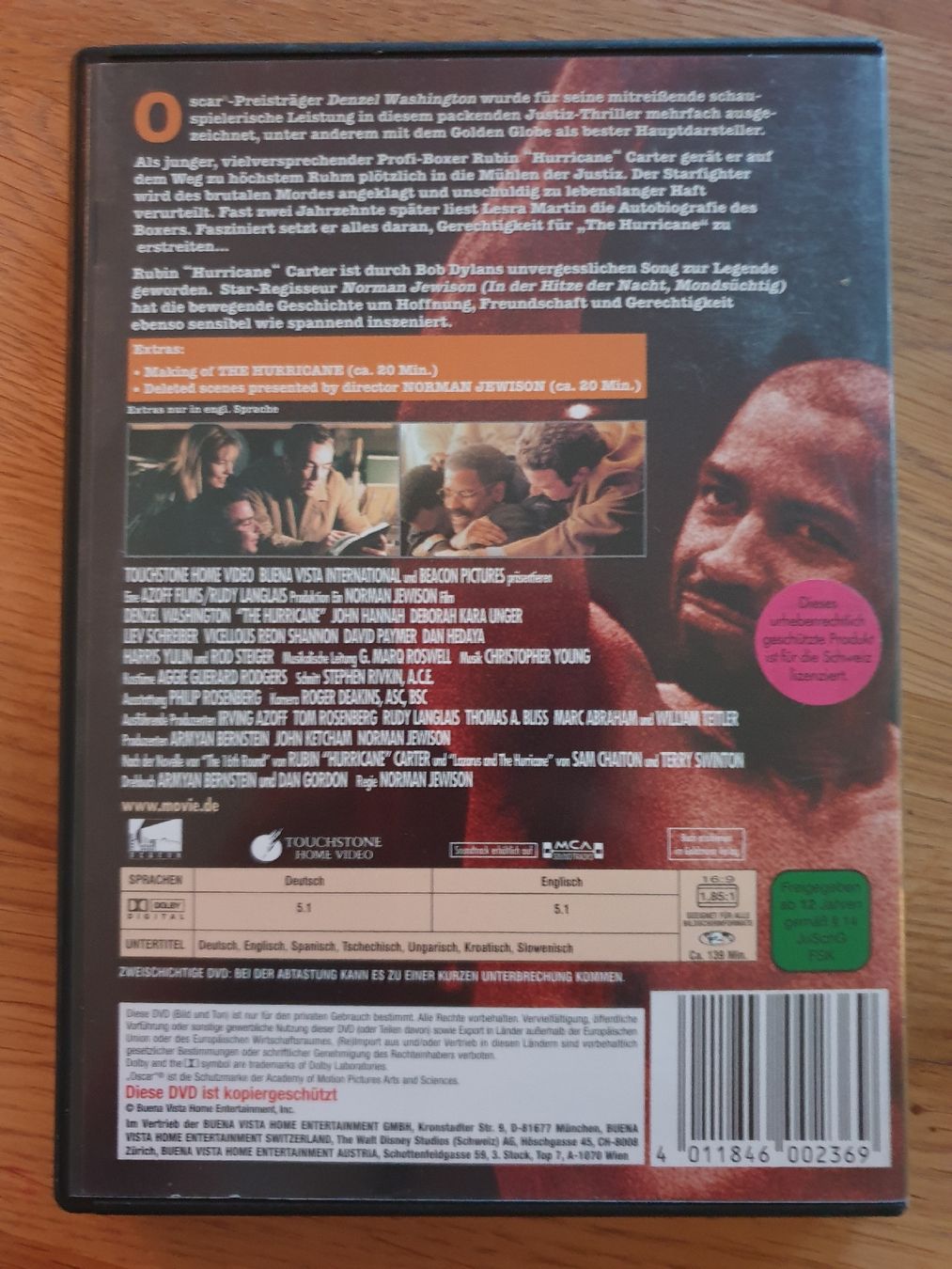 Tutti i DVDs: Hurricane DVD Denzel Washington – Usato da Steffisburg venduto da Blue_bj5g 1