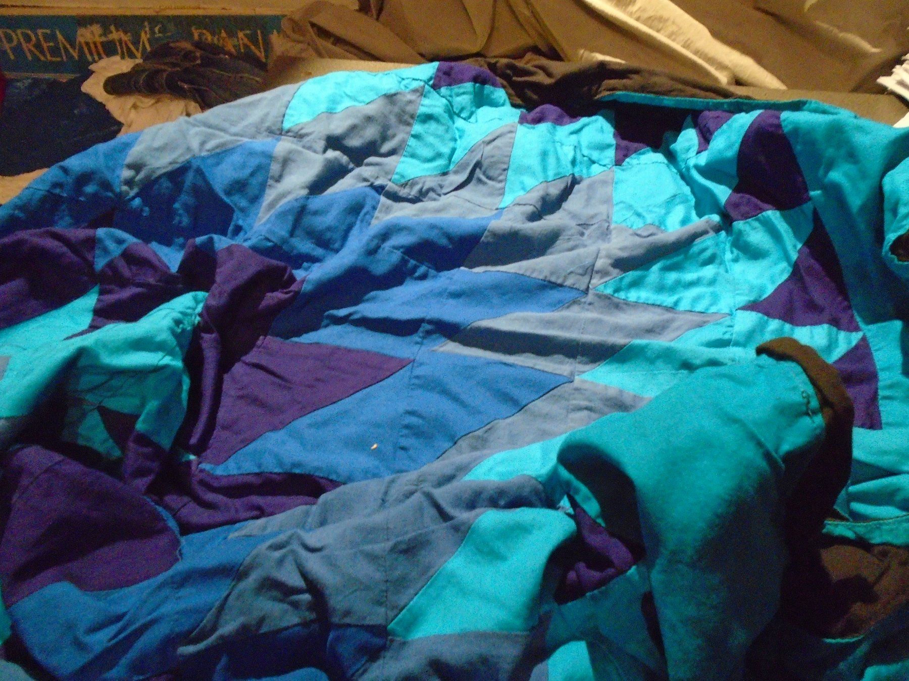 Coperte: Decke mit Beutel, blau Töne – Usato da Zürich venduto da abraxas1291 2