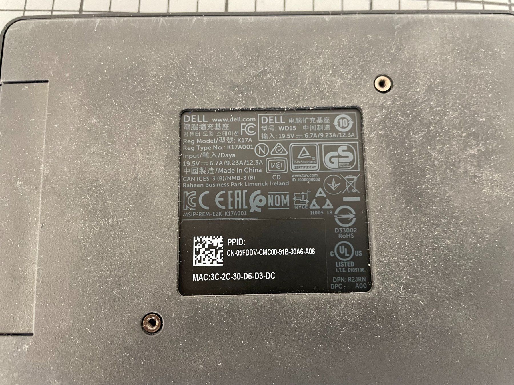 Dell Dockingstation: Dell USB C Dock WD15 180W – Gebraucht aus Zürich von florian.kilian 3