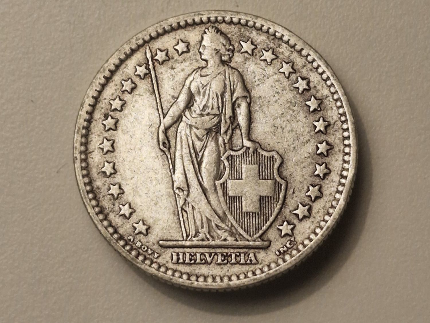 Tutti le monete: 1x 2 Fr. - 1945 - Silber/Argent 0.835 – Usato da Rüti ZH venduto da jpee 1