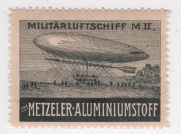 Historische Luftfahrtvignette von METZELER Luftschiff MII