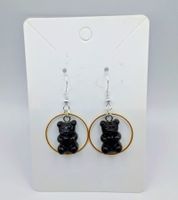 OHRRING Gummibärchen +Metallring - Ohrhänger Charms BRAUN