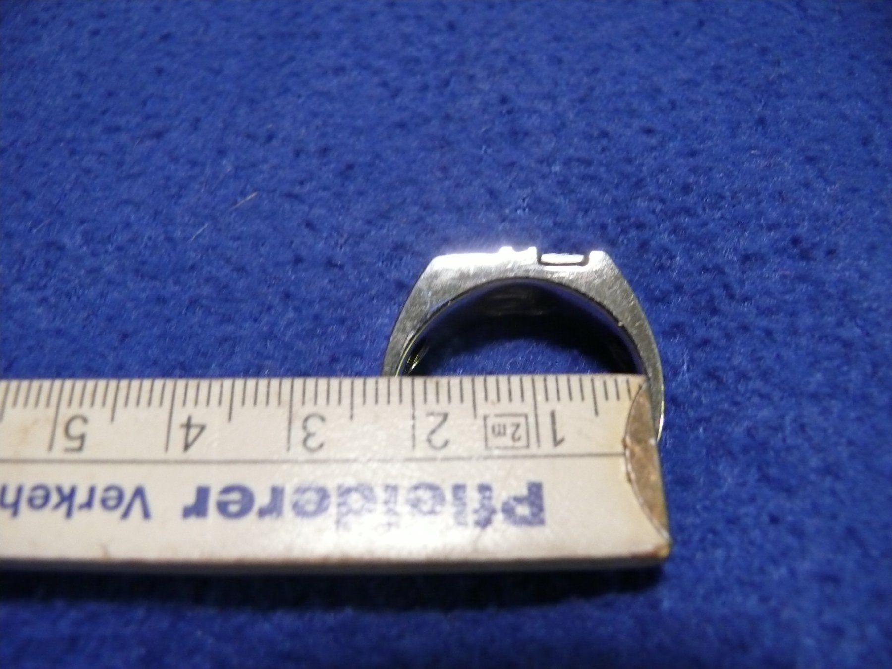 Anelli: Silber Signet Ring mit Abalone Muschel und Diamant – Usato da Basel venduto da Castio 1