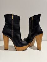 Semilla Leder Stiefeletten  Boots Schwarz Gr. 38  Made i