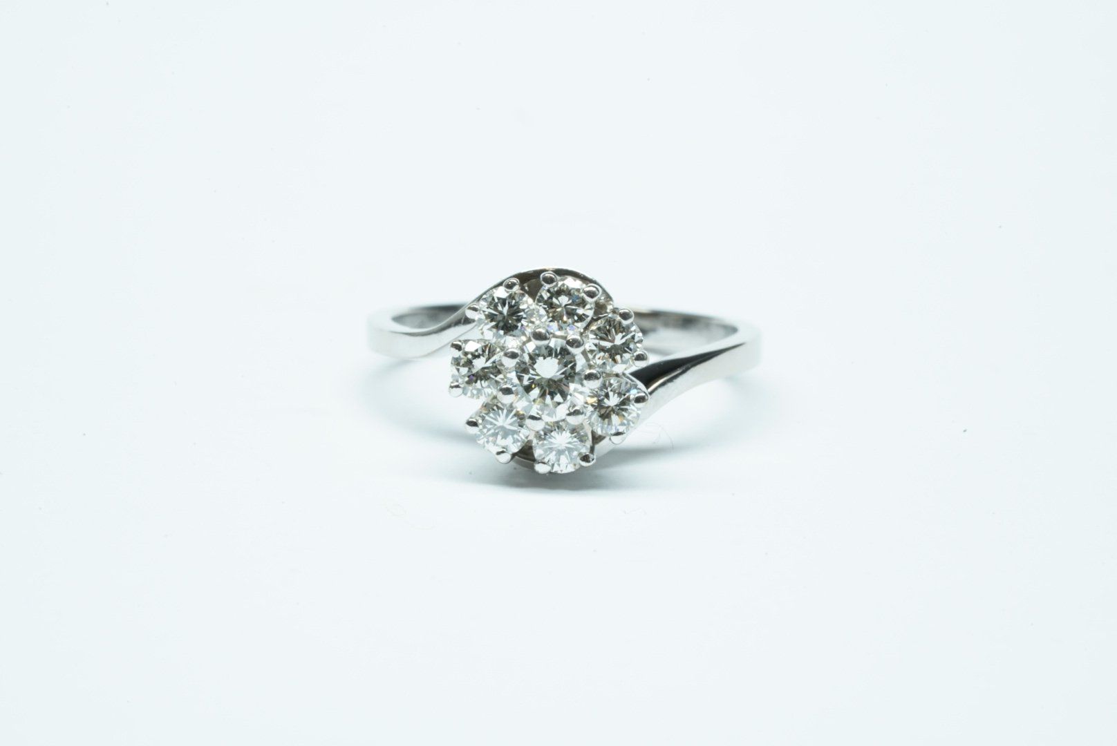 Anelli: 18k Weissgold Diamantring – Usato da Bülach venduto da Re-Jewelled