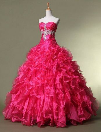 Brautkleid Ballkleid fuchsia Gr 42/44/46 - AUSVERKAUF!!!