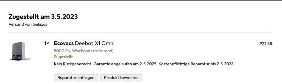 Ecovacs Aspirateurs & Accessoires: ECOVACS DEEBOT X1 OMNI – D'occasion à Kehrsatz par luna_44 7