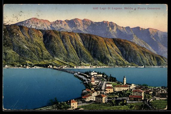 Ansichtskarten: AK Melide, Lago di Lugano e Monte Generoso – Gebraucht aus Berlin von bartko-reher