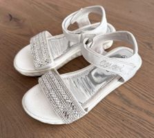 TOP 🩷 Gr 30 ENRICO POVERI Sandalen weiss/silber mit Glitzer