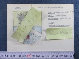 FAMILIENWAPPEN " ONORI ITALEN ROM MILANO " KARTE ca.15X10cm
