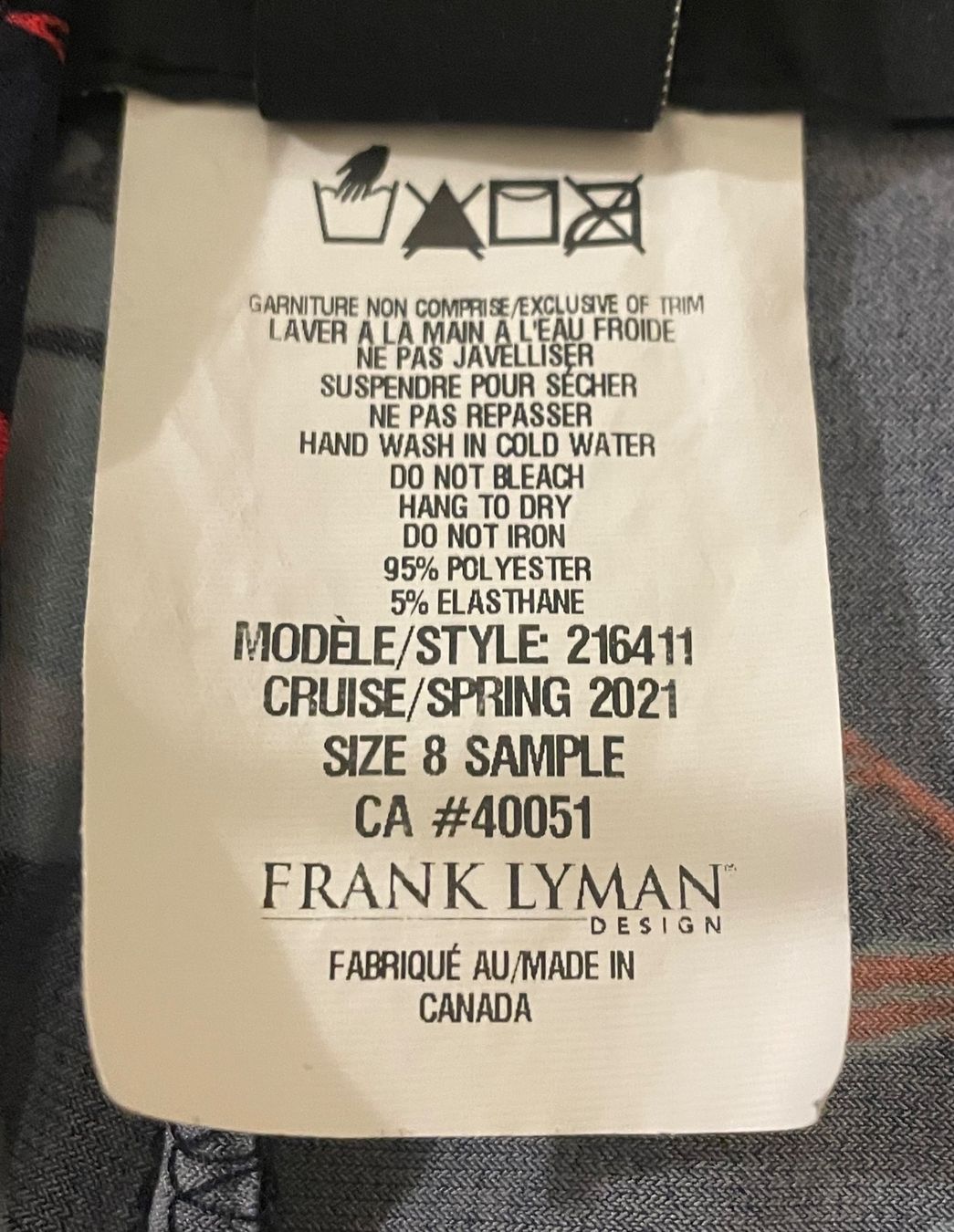 Pantaloni: Frank Lyman Hose bunt Blumenmuster, weit, Gr. 36, eher 38 – Usato da Uster venduto da jelk 5