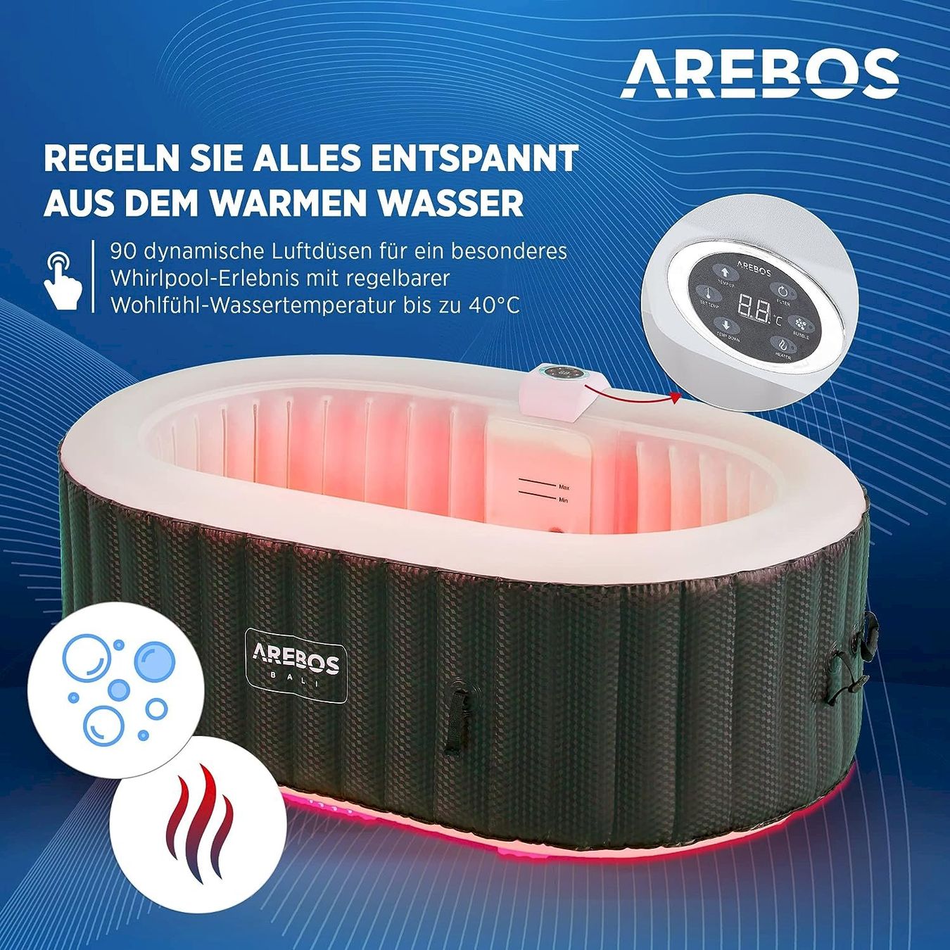 Whirlpool: AREBOS Whirlpool Bali – Neu und originalverpackt aus Bottighofen von zaap 2