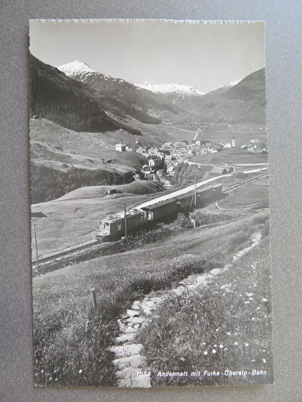 Ansichtskarten: ANDERMATT MIT FURKA-OBERLP-BAHN – Gebraucht aus Wittenbach von lipasal