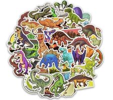 50 autocollants Dinosaure