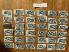 72Fr Flugpost Frankaturware ungestempelt postfrisch Sammlung