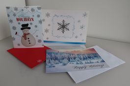 Set: 3 besondere Weihnachtskarten (Doppelkarten/Kuverts)