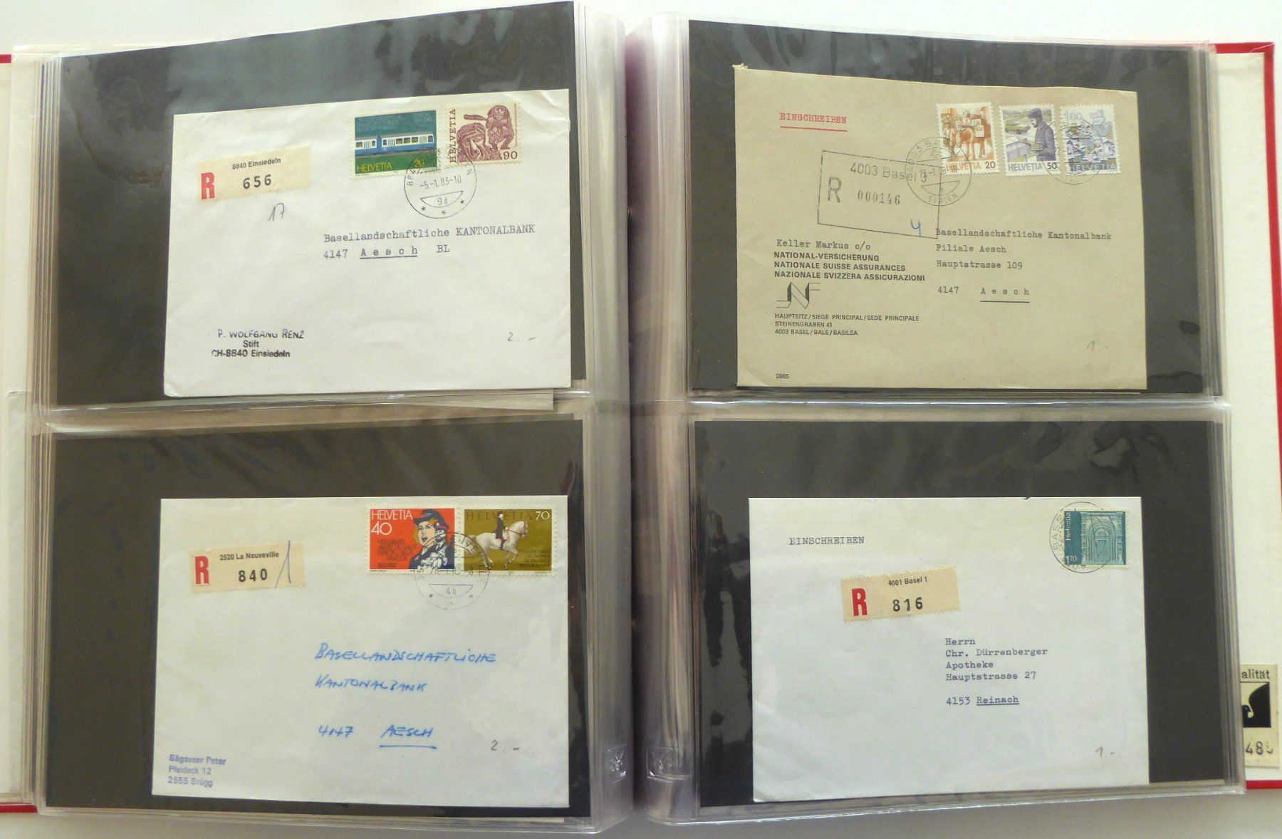 Alle Briefmarken: Album mit ca 80 Couverts Schweiz – Gebraucht aus Aesch BL von Kauri1 5