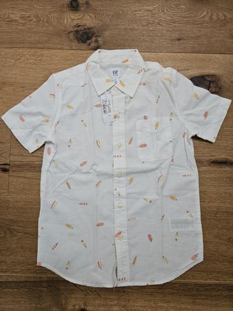 GAP Kids sommerliches Kurzarm-Hemd Jungs Gr 122-128 6-7 J