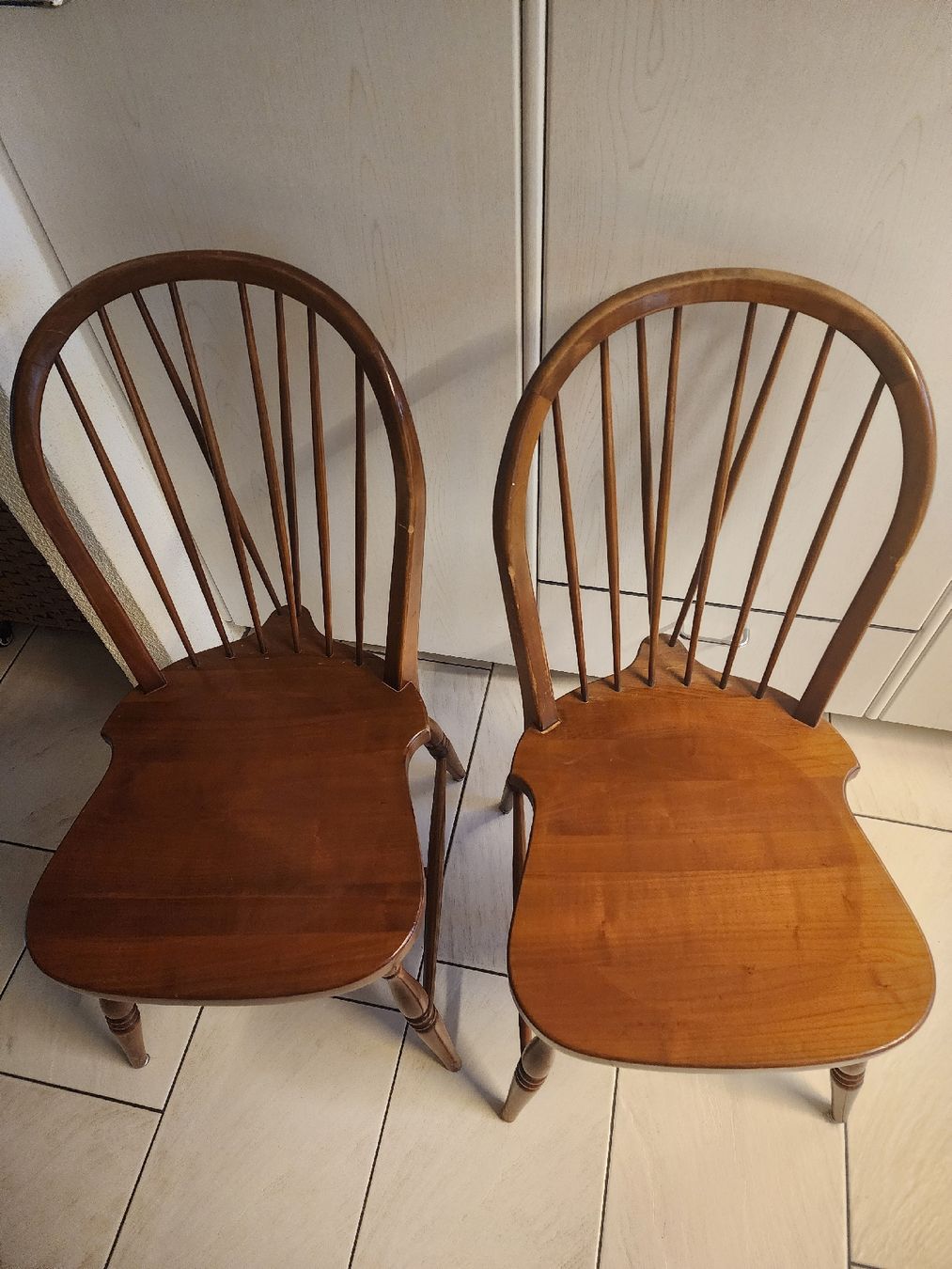 Sedie: 2 charmante Vintage-Holzstühle  – Usato da Berneck venduto da erato6 1