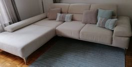 Livique - Canapé d'angle confortable et méridienne-4 places
