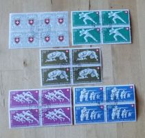 Pro Patria ++ 4er Blöcke 1950 gestempelt