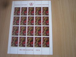 No 20 Blöcke Lichtenstein Weinachten 1970