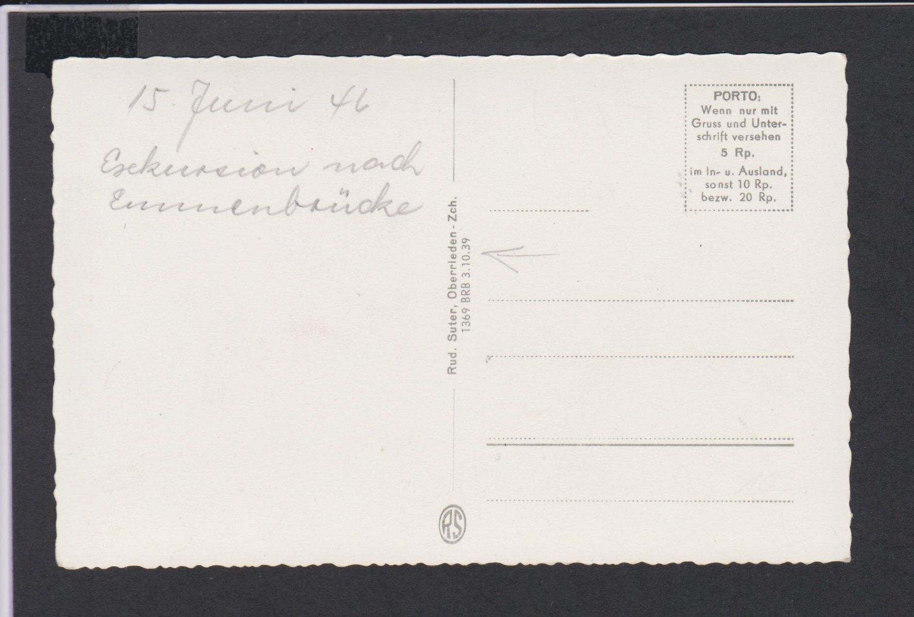 Cartoline postali: Gerliswil Emmenbrücke   :   alte Ansichtskarte ** um 1940 – Usato da Vitznau venduto da Ropaku 1