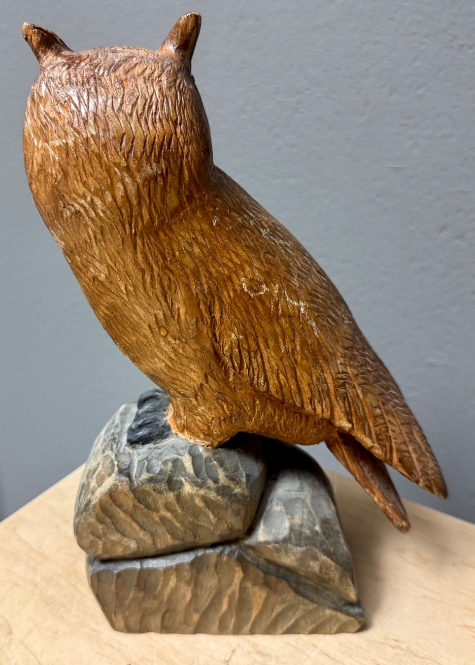 Statuette: Grosse Figur Brienzer Schnitzerei (?) Holz EULE 26 cm – Usato da Rothrist venduto da Luckywinner 3