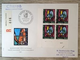 TR65 Enveloppe + Timbre Suisse 1971