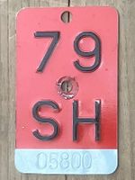 SH 79 - VELONUMMER - FAHRRADSCHILD - PLAQUE DE VELO - SH 79