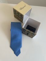 Chopard Krawatte Seide blau mit Muster neu mit Box