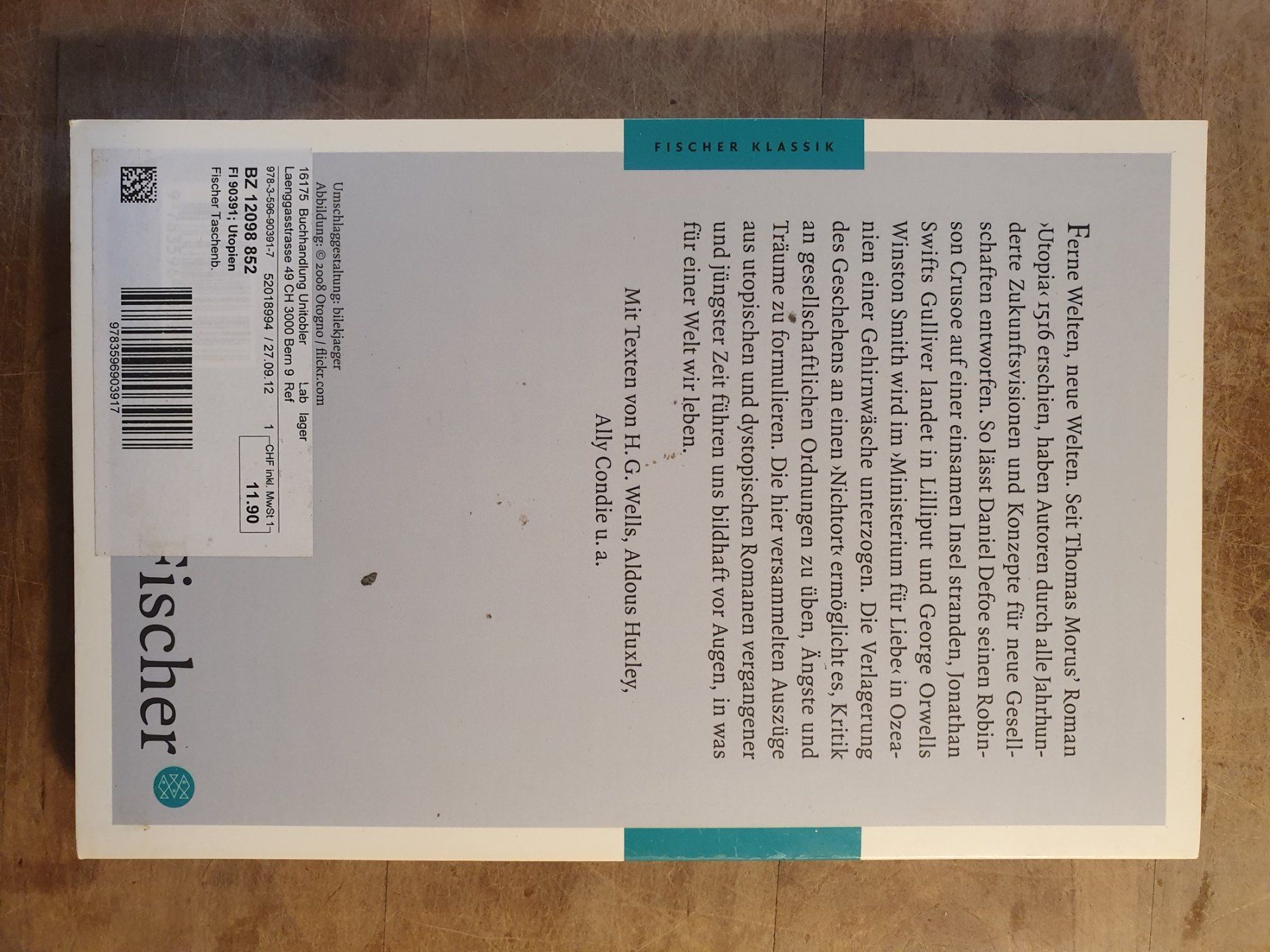 Bücher: Utopien - Ein Lesebuch Fischer – Gebraucht aus Zürich von loosebone 1