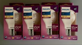 Lot de 4 ampoules Mat LED Philips E27 - 10.5W (100W) Neuves