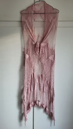 Châle rose en viscose, made in Italy, 