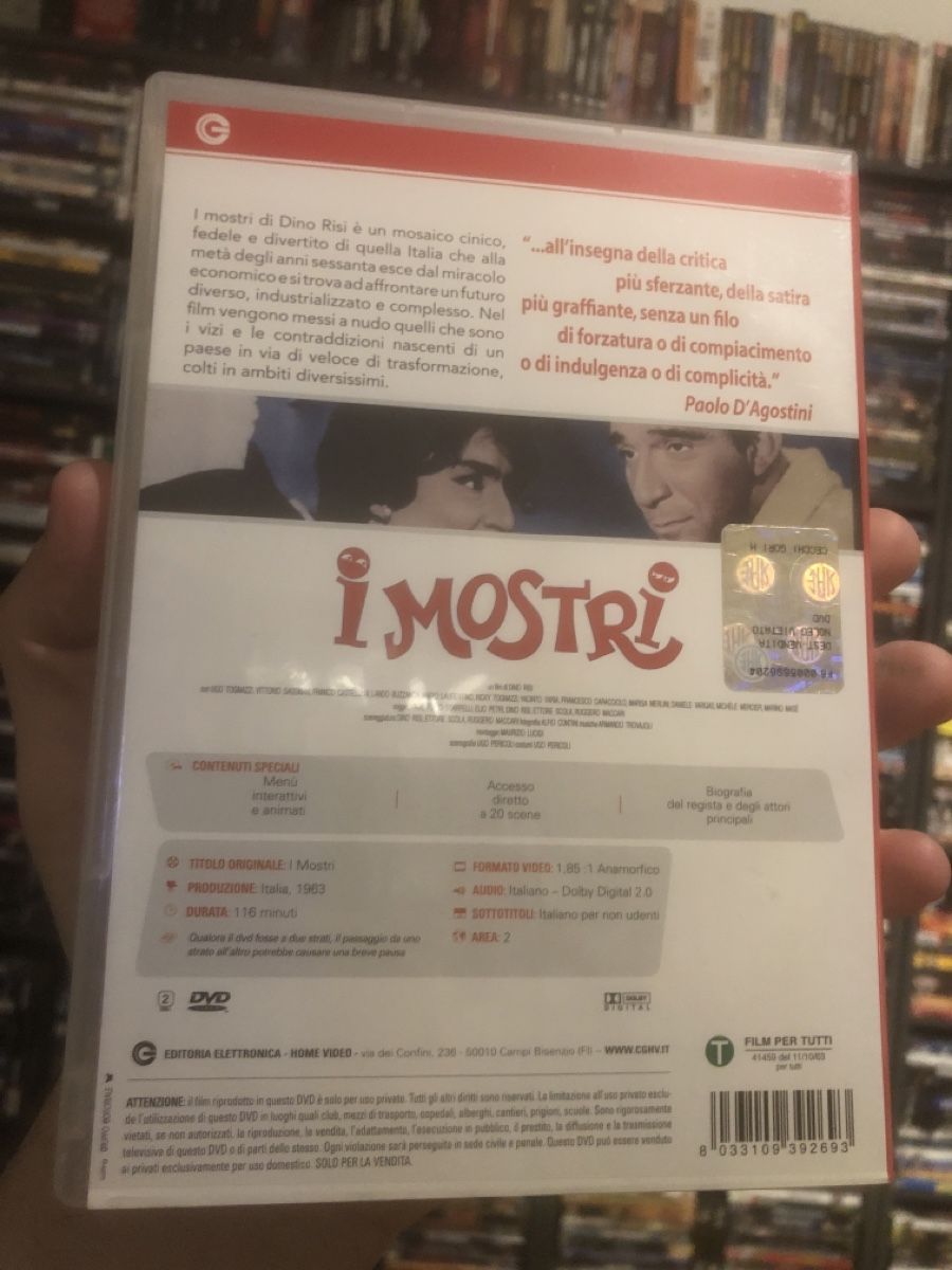 Tutti i DVDs: I Mostri (Les Monstres) - dvd – Nuovo (secondo la descrizione) da Lausanne venduto da fransadpop 1
